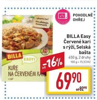 Kari červené s rýží Easy Billa
