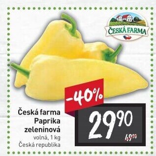 Paprika bílá Česká farma
