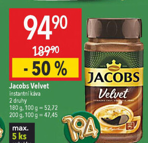 Instantní káva Jacobs Velvet