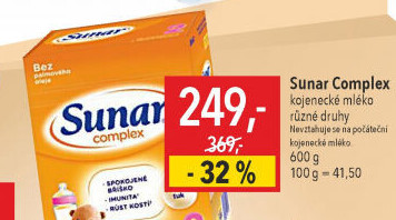 Kojenecká výživa Sunar Complex