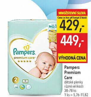 Pleny dětské Pampers Premium Care