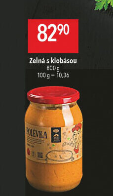 Polévka Zelná s klobásou Globus
