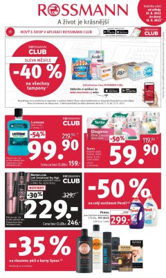 akční leták ROSSMANN drogerie 31.8.2022-13.9.2022