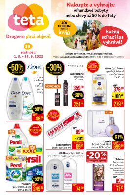 akční leták Teta drogerie 1.9.2022-12.9.2022