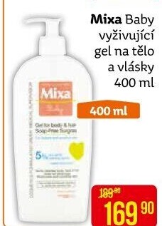 Mycí gel dětský extra vyživující na tělo a vlasy Baby Mixa