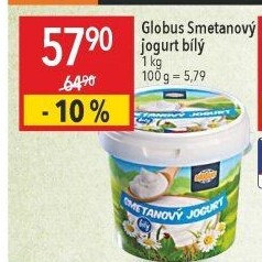 Bílý jogurt smetanový Globus