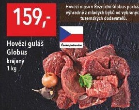 Hovězí maso na guláš Globus
