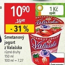 Jogurt smetanový ochucený z Valašska Mlékárna Valašské Meziříčí