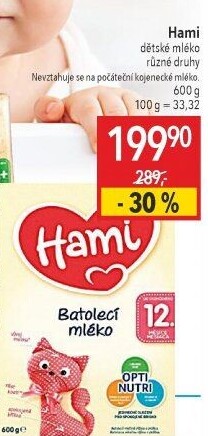 Kojenecká výživa Hami