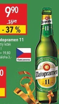 Pivo světlý ležák 11° Zlatopramen