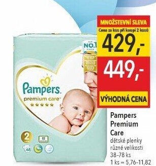 Pleny dětské Pampers Premium Care