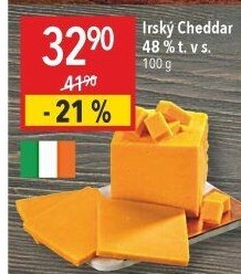 Sýr Cheddar irský 48%