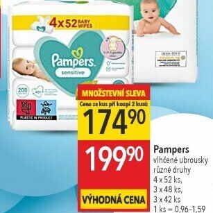 Vlhčené ubrousky dětské Pampers Sensitive