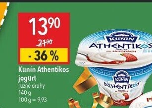 Jogurt ochucený řeckého typu Athentikos Kunín