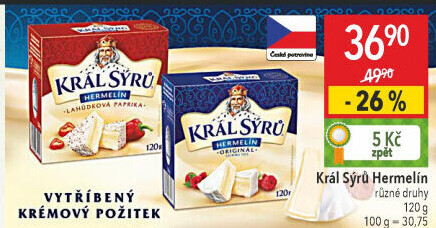 Sýr Hermelín Král sýrů