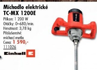 Míchač lepidel a malty TC-MX 1200 E Einhell Classic