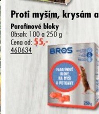 Parafínové bloky na myši Bros