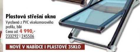 Střešní okno plastové