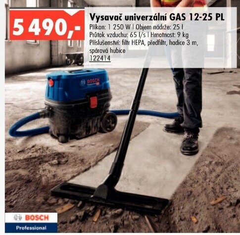 Vysavač univerzální GAS 12-25 PL Bosch Professional