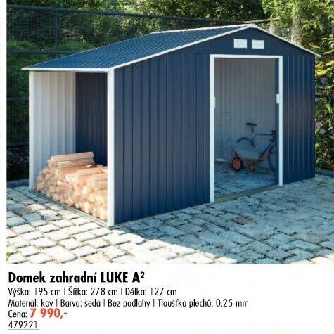 Zahradní plechový domek
