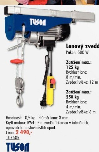 Zvedák lanový Tuson