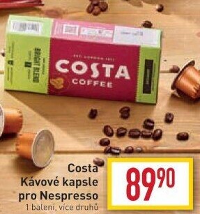 Kapsle kávové Nespresso Costa Coffee