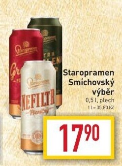 Piva Smíchovský výběr Staropramen