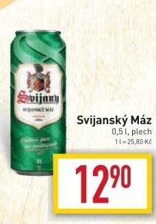 Pivo světlý ležák 11° Svijanský Máz Svijany