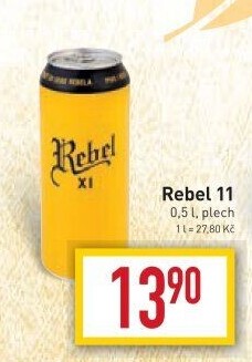 Pivo světlý ležák XI Rebel Pivovar Havlíčkův Brod