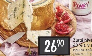 Sýr Niva zlatá Jihočeská 60% Madeta