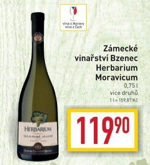 Vína Herbarium Moravicum Zámecké vinařství Bzenec - pozdní sběr