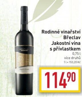 Vína Vinařství Břeclav - přívlastková