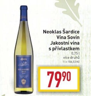 Vína Vinný sklep Sovín - přívlastková