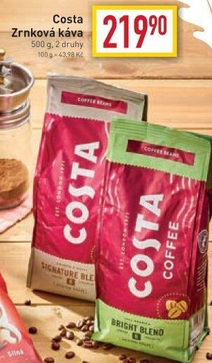 Zrnkové kávy Costa Coffee