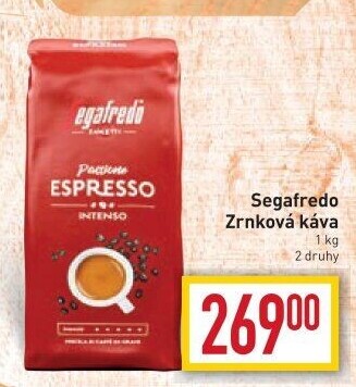 Zrnkové kávy Segafredo