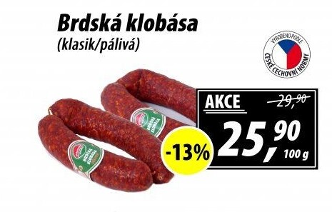 Brdská klobása Příbramská uzenina