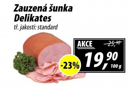Šunka zauzená delikates standard