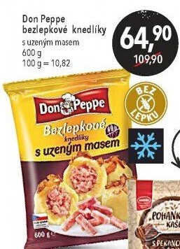 Knedlíky bramborové s uzeným masem bez lepku mražené Don Peppe