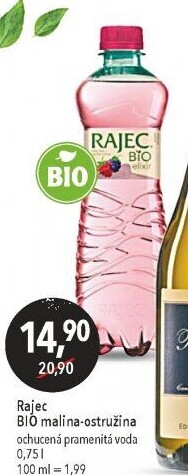 Ochucená voda bio Rajec