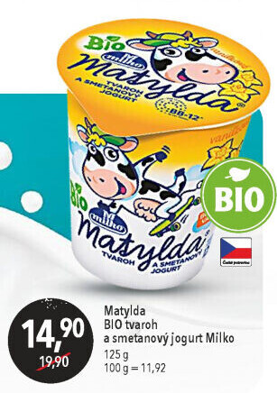 Tvaroh s jogurtem bio Matylda Milko