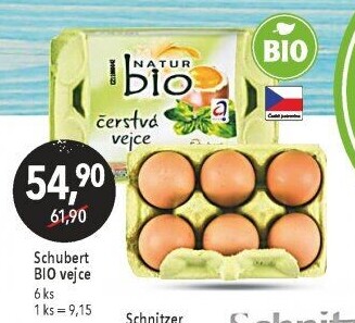 Vejce bio natur Schubert