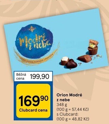 Bonboniéra Modré z nebe Orion