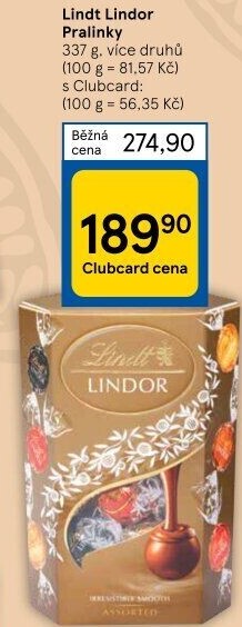 Bonboniéra Pralinky Lindor Lindt