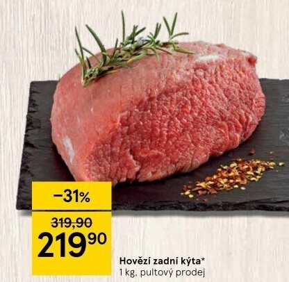 Hovězí kýta zadní bez kosti
