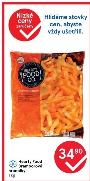 Hranolky mražené Hearty Food Co Tesco