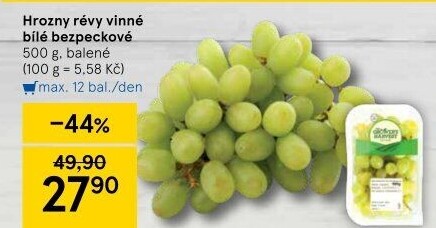 Hrozny bílé bezsemenné The Grower'
