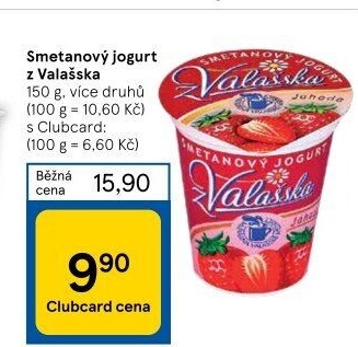Jogurt smetanový ochucený z Valašska Mlékárna Valašské Meziříčí
