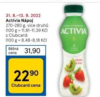 Jogurtový nápoj Activia Danone