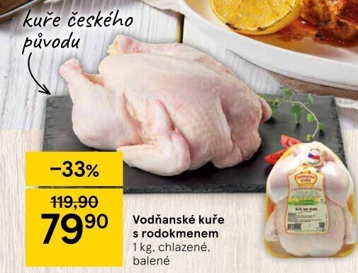 Kuře s rodokmenem Vodňanské kuře