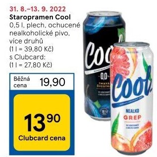 Nealkoholické pivo ochucené Staropramen Cool
